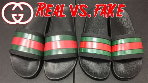 white gucci slides fake|how to authenticate gucci slides.